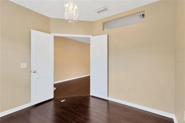 Chandelier, Empty room, Interior, Wood Texture Flooring