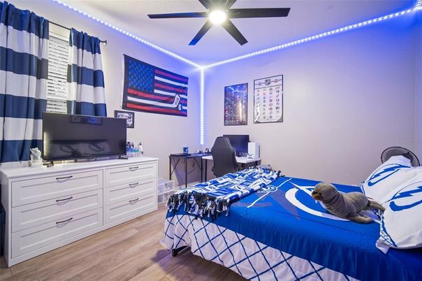 Bedroom, Home Office, Interior, Wood Texture Flooring