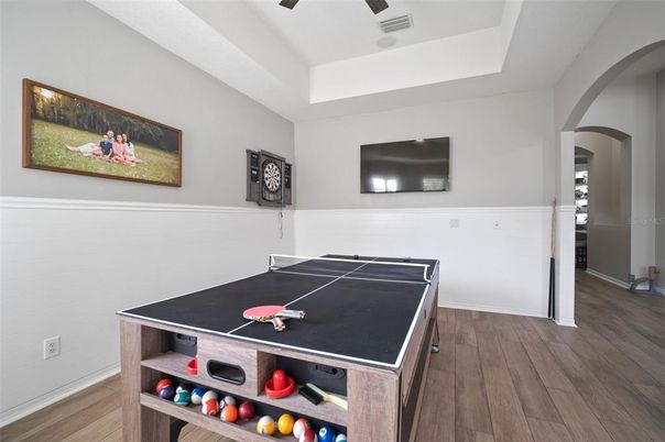 Game Room, Interior, Wood Texture Flooring
