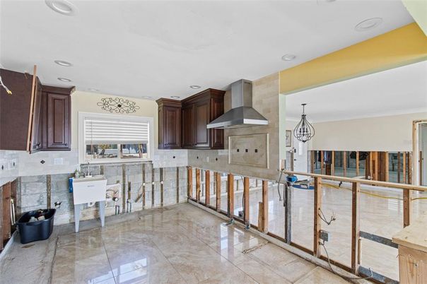 Chandelier, Interior, Kitchen, Recessed Lighting
