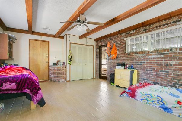 Interior, Stone Walls, Wooden Beams, Wood Texture Flooring