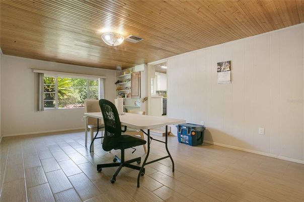 Home Office, Interior, Wooden Ceilings, Wood Texture Flooring