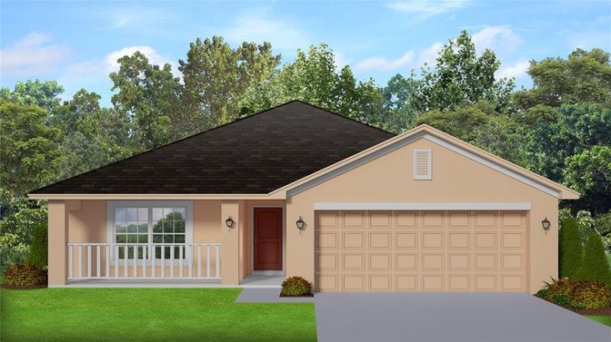 Attached, Exterior, Facade, Ranch