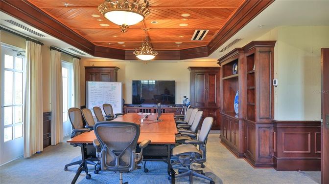 Home Office, Interior, Recessed Lighting, Wooden Ceilings