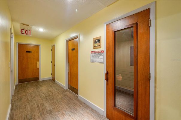 Elevator, Interior, Recessed Lighting, Wood Texture Flooring