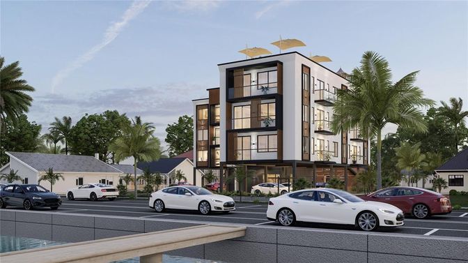 Exterior, Facade, Modern