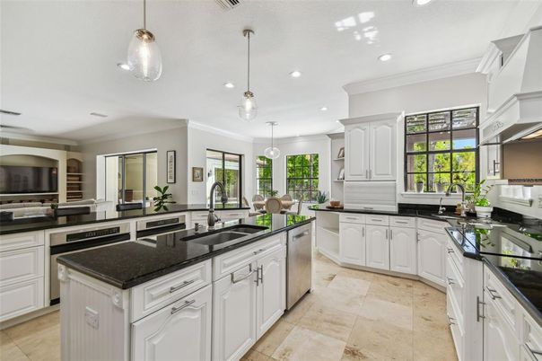 Interior, Kitchen, Pendant Lights, Recessed Lighting, Stainless Steel Appliances