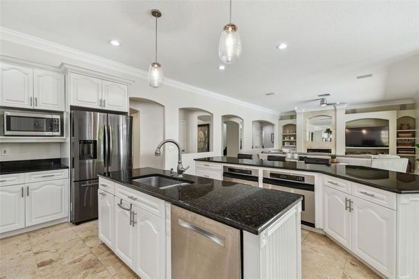 Interior, Kitchen, Pendant Lights, Recessed Lighting, Stainless Steel Appliances