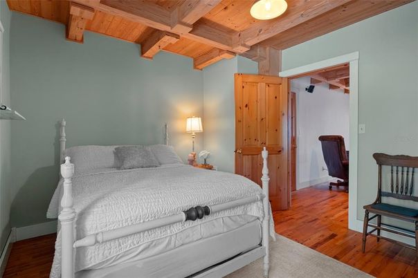 Bedroom, Interior, Wooden Beams, Wooden Ceilings, Wood Texture Flooring
