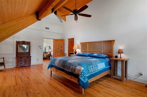 Bedroom, Interior, Wooden Beams, Wooden Ceilings, Wood Texture Flooring