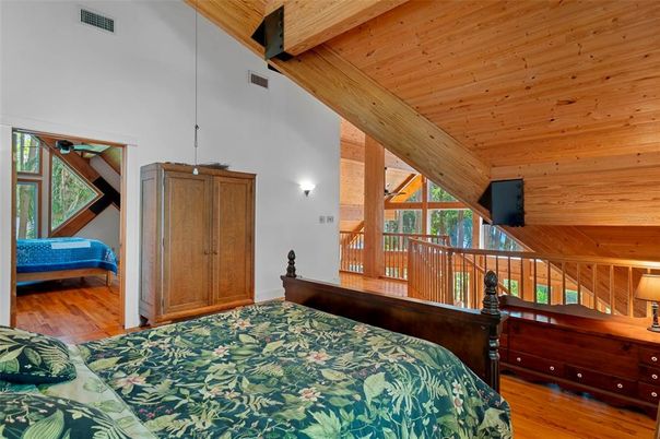 Bedroom, Interior, Wooden Beams, Wooden Ceilings, Wood Texture Flooring