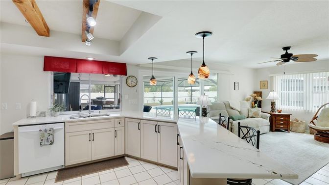Interior, Kitchen, Living room, Pendant Lights, Recessed Lighting, Stainless Steel Appliances