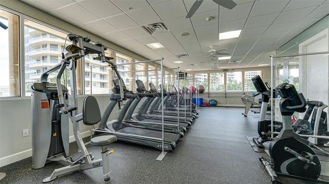 Fitness Equipment, Gym, Interior, Recessed Lighting