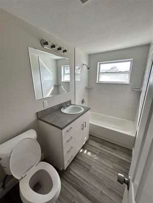 Bathroom, Dual Sink Vanities, Interior, Wood Texture Flooring