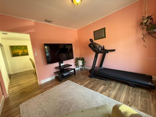 Fitness Equipment, Interior, Wood Texture Flooring