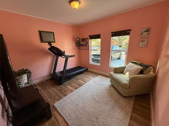 Fitness Equipment, Interior, Wood Texture Flooring