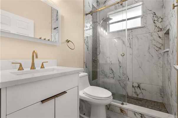 Bathroom, Glass Shower, Interior, Marble, Marble Walls