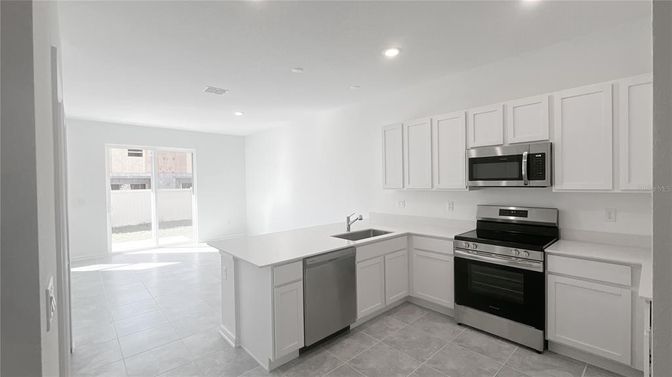Interior, Kitchen, Recessed Lighting, Stainless Steel Appliances