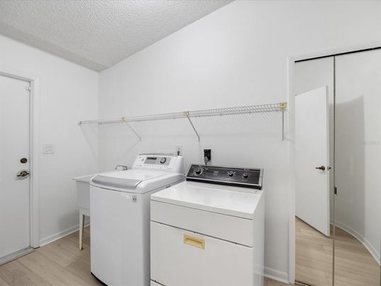 Interior, Utility Closets, Washer, Wood Texture Flooring