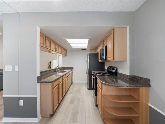 Interior, Kitchen, Wood Texture Flooring