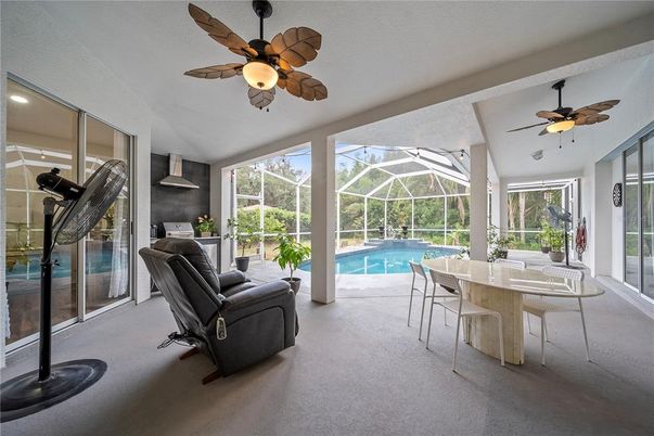 Dining room, Glass Ceilings, Interior, Pool, Sun Room