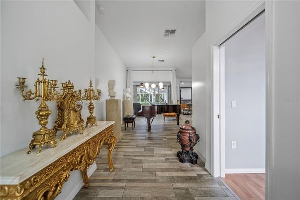 Interior, Pendant Lights, Piano, Wood Texture Flooring