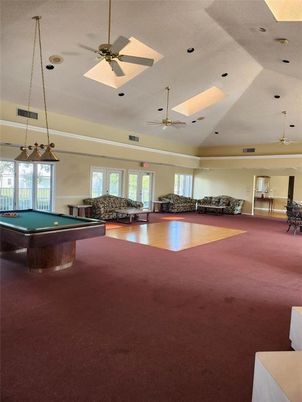 Billiard Table, Game Room, Interior, Pendant Lights, Recessed Lighting