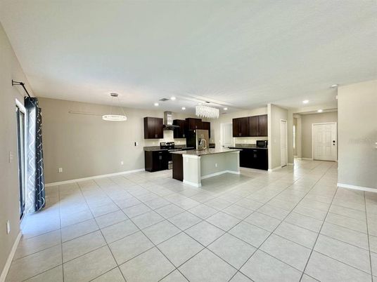 Chandelier, Interior, Kitchen, Pendant Lights, Recessed Lighting, Stainless Steel Appliances