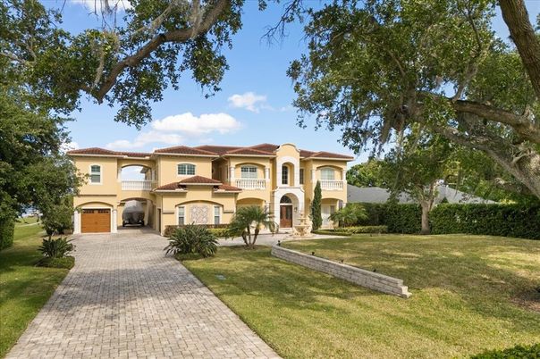 Attached, Backyard, Exterior, Facade, Mediterranean