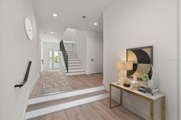 Interior, Recessed Lighting, Wood Texture Flooring