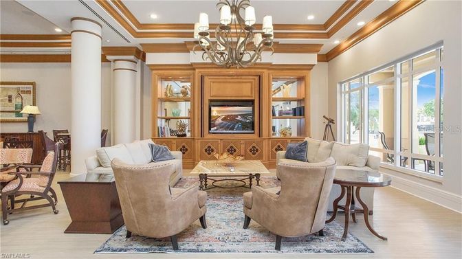 Chandelier, Interior, Living room, Recessed Lighting, Wood Texture Flooring