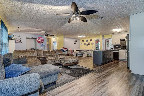 Interior, Kitchen, Living room, Wood Texture Flooring
