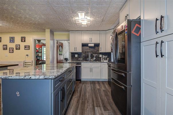 Interior, Kitchen, Wood Texture Flooring