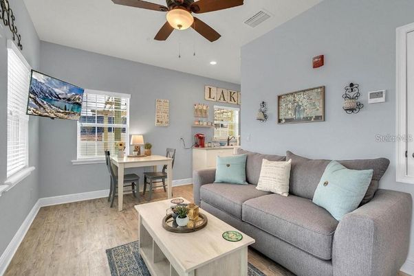 Home Office, Interior, Living room, Recessed Lighting, Wood Texture Flooring
