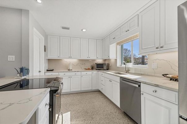 Interior, Kitchen, Recessed Lighting, Stainless Steel Appliances