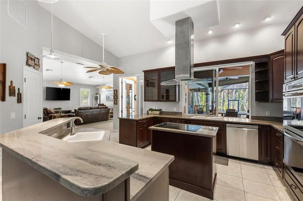 Interior, Kitchen, Pendant Lights, Recessed Lighting, Stainless Steel Appliances