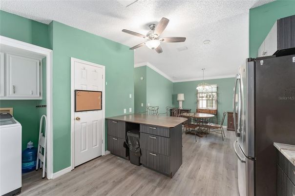 Chandelier, Dining room, Interior, Kitchen, Wood Texture Flooring