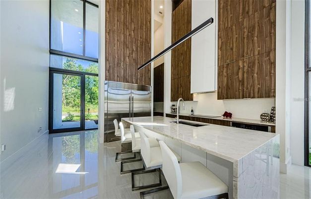 Interior, Kitchen, Marble, Recessed Lighting