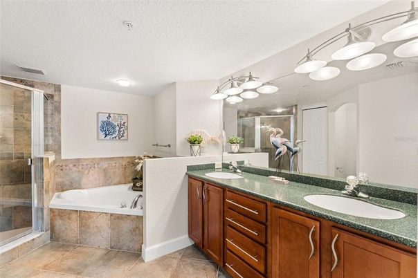 Bathroom, Dual Sink Vanities, Glass Shower, Interior