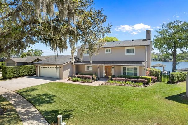 Attached, Backyard, Exterior, Facade, Water, Split Level