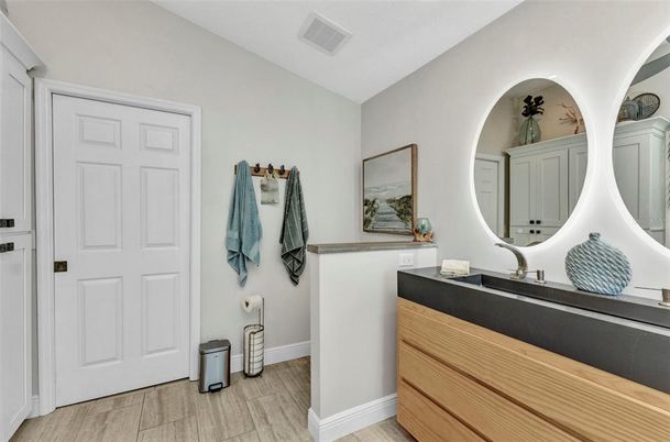 Bathroom, Interior, Wood Texture Flooring