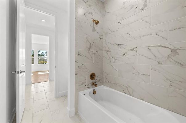 Bathroom, Interior, Marble, Marble Walls, Recessed Lighting