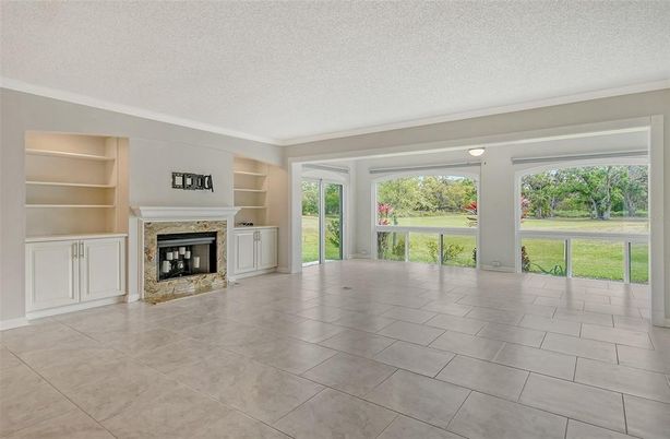 Empty room, Fireplace, Interior