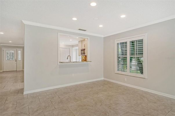 Empty room, Interior, Kitchen, Recessed Lighting