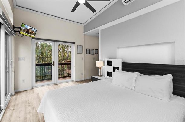 Bedroom, Interior, Wood Texture Flooring