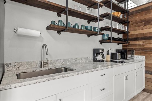 Interior, Kitchen, Wood Texture Flooring, Wooden Walls