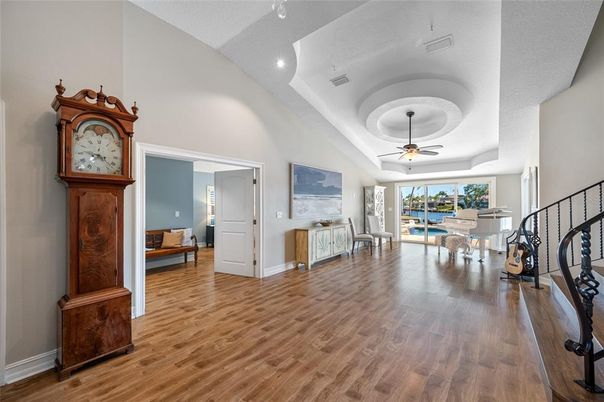 Interior, Piano, Recessed Lighting, Wood Texture Flooring