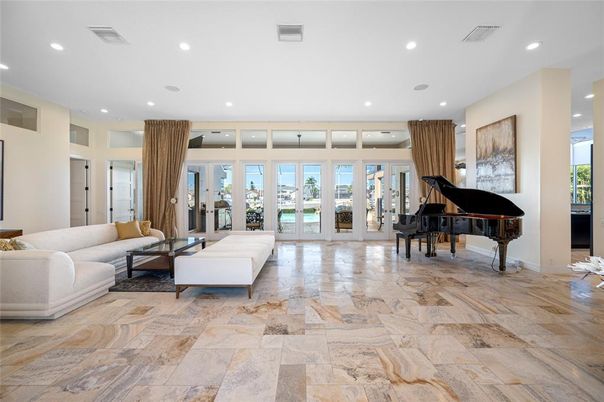 Interior, Living room, Piano, Recessed Lighting