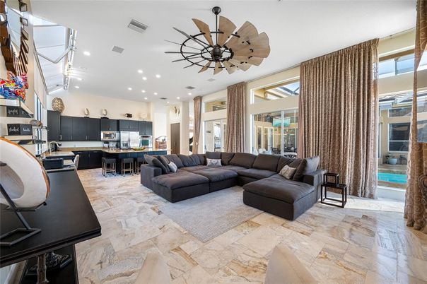 Interior, Kitchen, Living room, Recessed Lighting, Stainless Steel Appliances