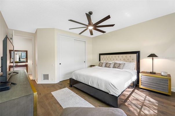 Bedroom, Interior, Wood Texture Flooring